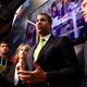 FCC Chairman Ajit Pai, center, attends a press conference at the Mobile World Congress wireless show, in Barcelona, Spain, on Feb. 26, 2019.